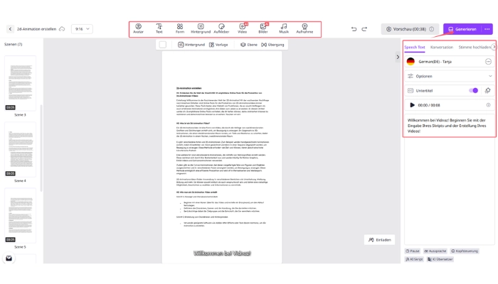microlearning video erstellen mit pdf von vidnoz schritt 4
