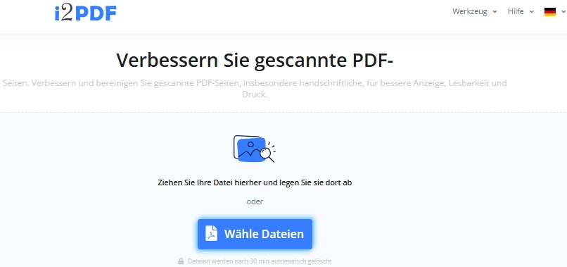 Mit i2PDF kann man die Auflösung von gescannten PDFs ganz einfach erhöhen