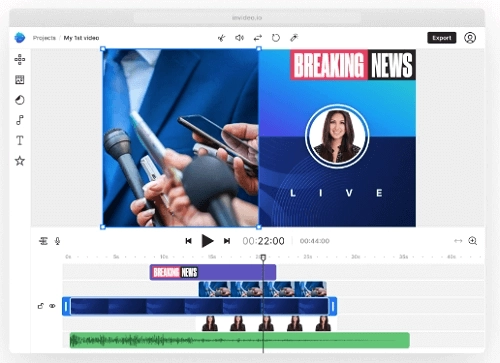 Mit InVideo koennen Sie schnell und einfach professionelle Breaking News Videos erstellen