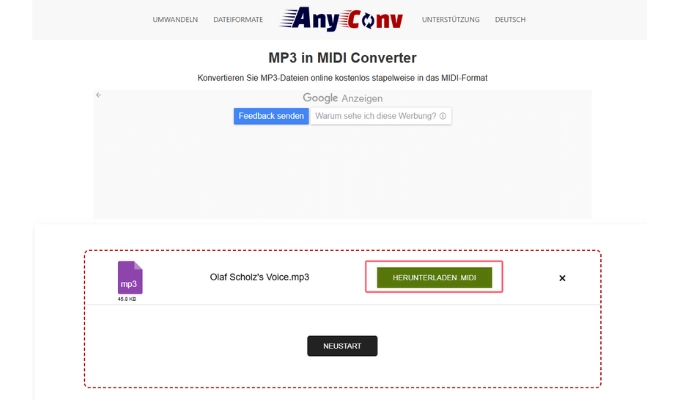mp3 zu midi converter online mit anyconv schritt 3
