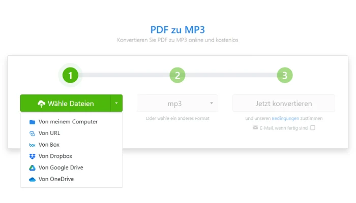 pdf in hoerbuch mit zamzar eins