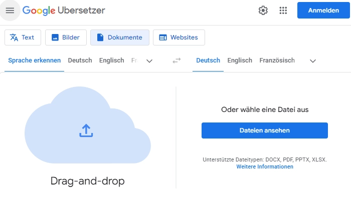 pdf uebersetzen kostenlos google