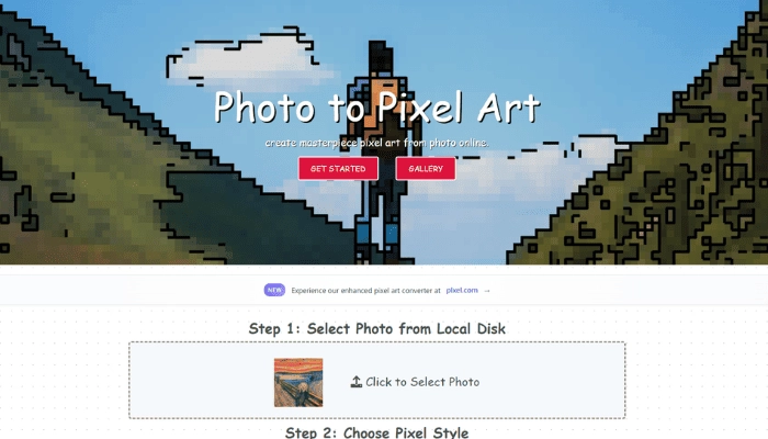 Photo2Pixel – Bildern in 8-Bit-Pixel-Stil umwandeln