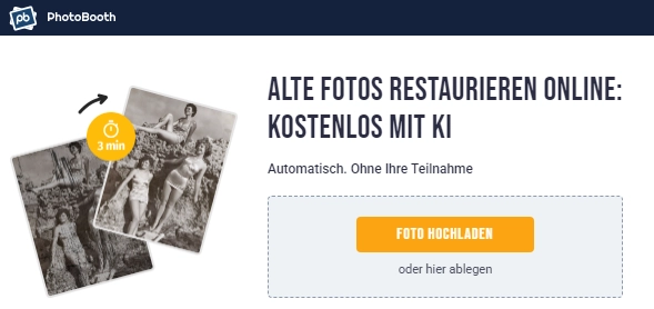 PhotoBooth: Defekte Fotos kostenlos restaurieren mit KI