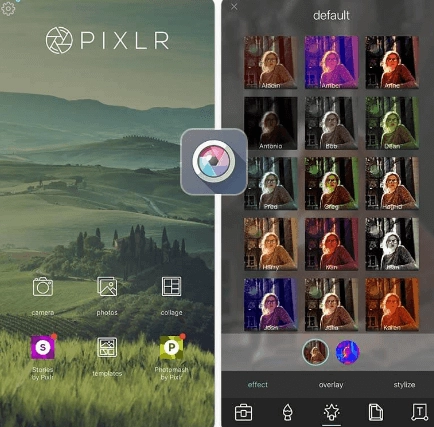 Pixlr Kostenlose KI Foto App mit verschiedenen kuenstlerischen Filtern und Effekten