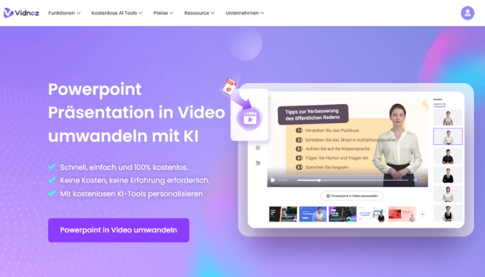 Powerpoint Präsentation in Video umwandeln mit KI
