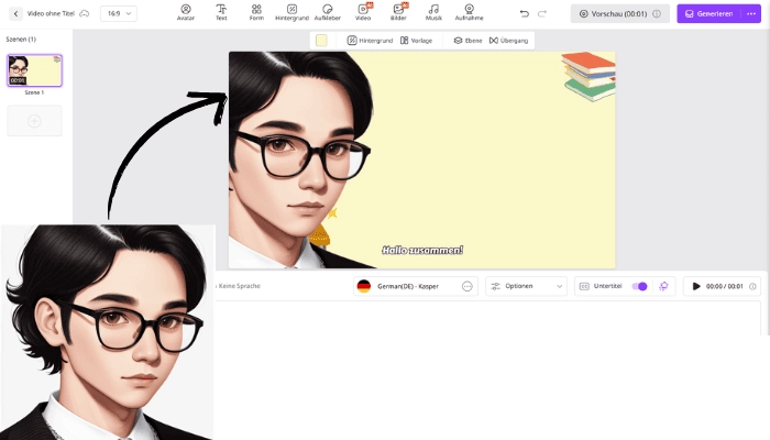Schritt - Bitmoji hochladen