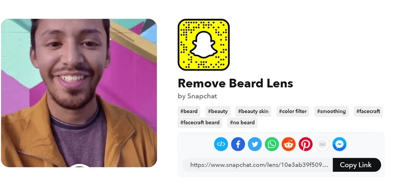 Snapchat Remove Beard Lens - Bartentfernungs-App für Videos