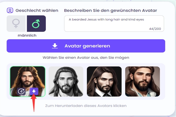 So erhalten Sie KI-generierte Jesusbilder aus Text Schritt 5