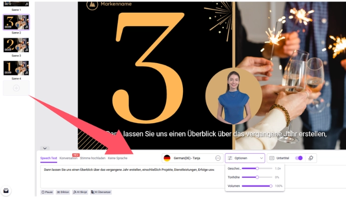 So erstellen Sie Countdown Video mit KI schritt 3