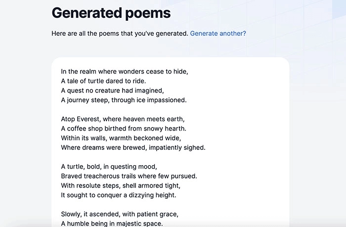 So verwenden Sie AI Poem Generator um KI Gedichte zu schreiben