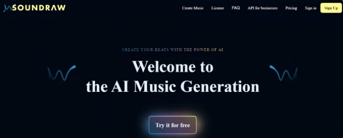 Soundraw ist einer der besten kostenlosen KI Musik Generatoren