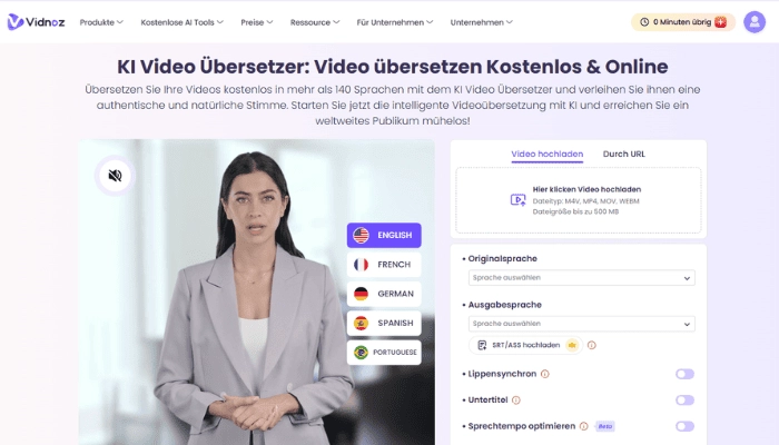 Sprachen lernen durch KI Video Uebersetzung
