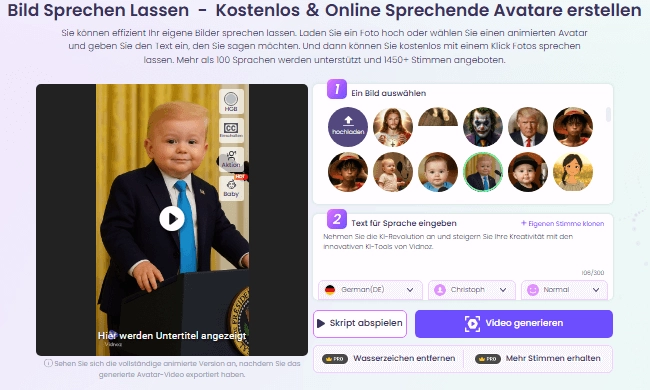 Sprechende KI-Fotos: Versenden Sie Grüße per Foto 
