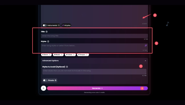 text in lied umwandeln kostenlos mit ai song generator