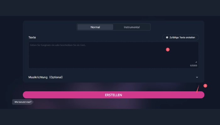 text in lied umwandeln kostenlos mit makebestmusic