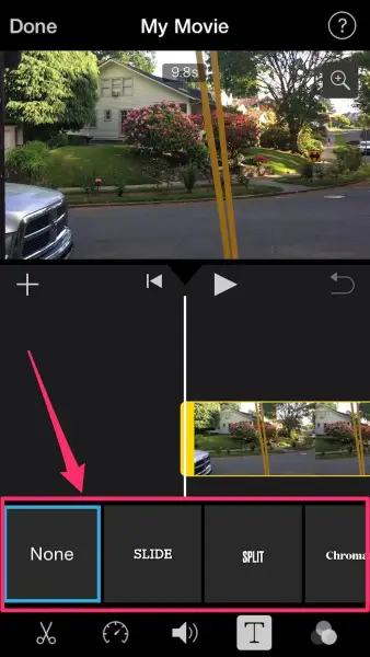 Text in ein Video auf dem iPhone einfügen - Schritt3