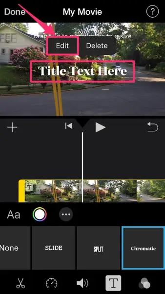 Text in ein Video auf dem iPhone einfügen - Schritt 4