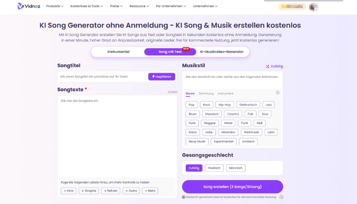 Text singen lassen KI