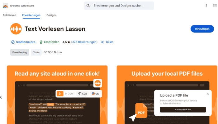 Text Vorlesen Lassen Erweiterung