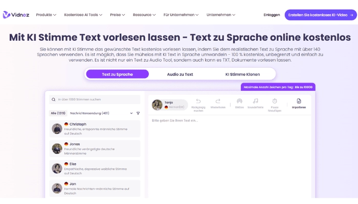 text zu hoerbuch ki mit vidnoz