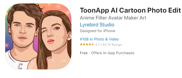 ToonApp - Foto in Comic umwandeln App