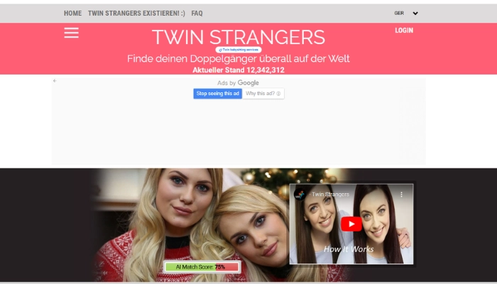 Twin Strangers mein doppelgänger finden test