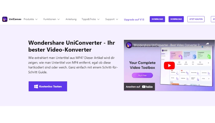 untertitel extrahieren- wondershare uniconverter