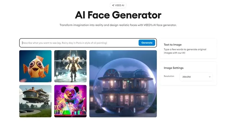 Veed IO Text-zu-3D-Gesichtsgenerator