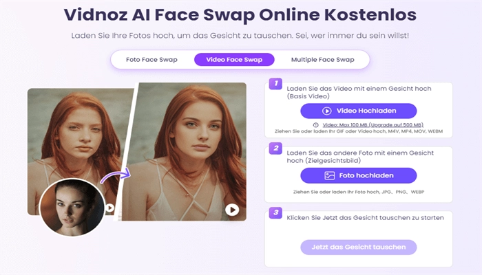 video face swap app vidnoz ai