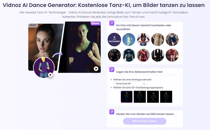 Vidnoz AI Dance Generator