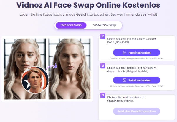 Vidnoz AI Face Swapper