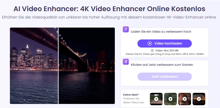 Vidnoz AI: Kostenloser 4K-Video-Converter, um alte Videos in Ultra-HD Qualität umzuwandeln