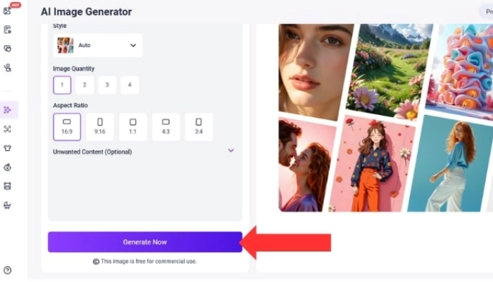 Vidnoz KI Bildgenerator schritt 4