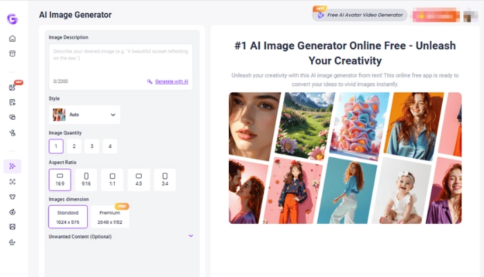 Vidnoz KI Bildgenerator