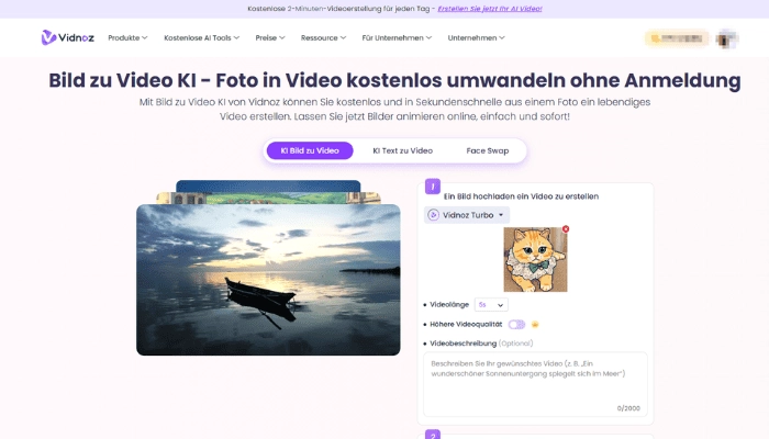 Vidnoz Pixel Art Bild zu Video