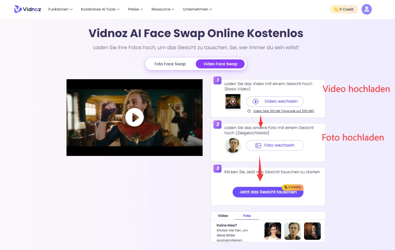 vidnoz-video-face-swap