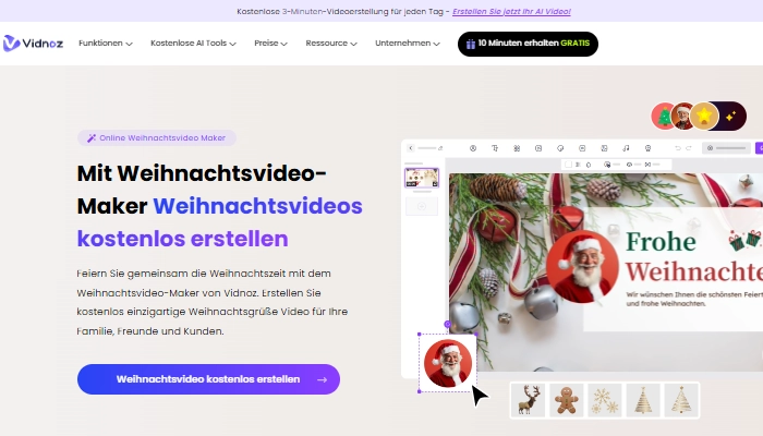 Vidnoz Weihnachtsvideo-Maker