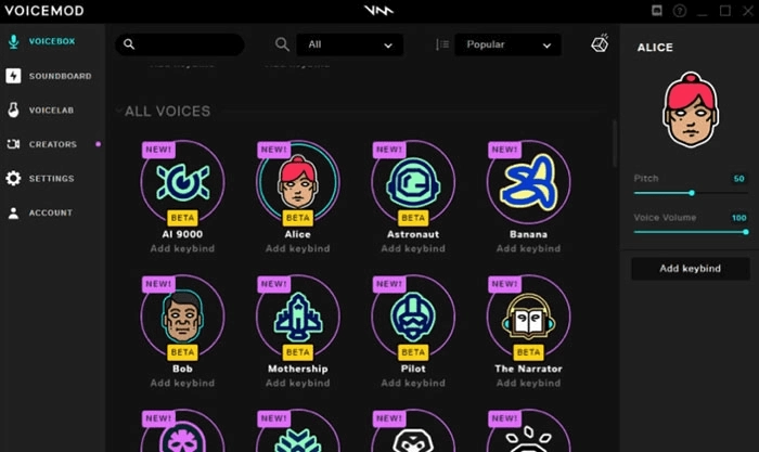 Voicemod ist die beste Stimmenwechsler App fuer Discord Twitch und Omega
