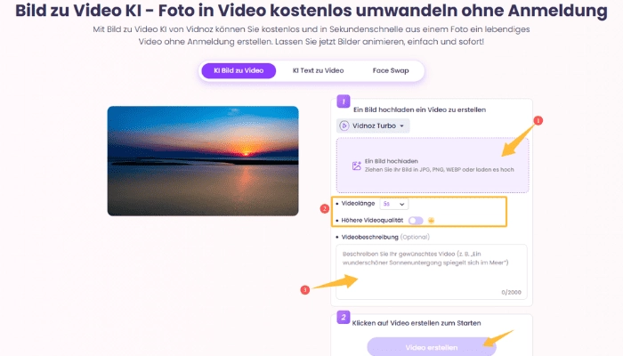 wie bild zum leben machen mit vidnoz 1