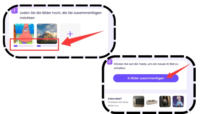 Wie man Bilder mit KI zusammenfuegt
