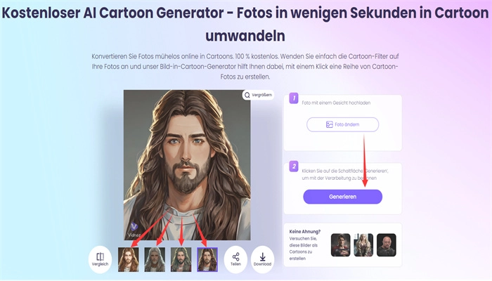 Wie man ein Cartoon-KI-Bild von Jesus erstellt
