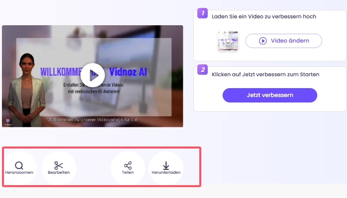 wie vidnoz ki video optimizer nutzen zwei