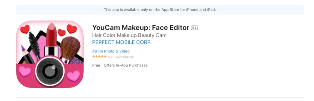 youcam makeup app