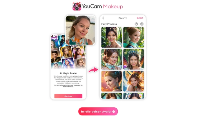 YouCam Makeup KI-Selfie-Generator