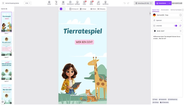 youtube-short-erstellen-vorlage-auswaehlen
