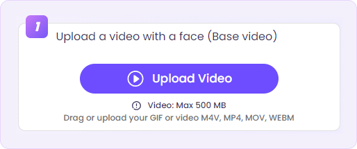 Vidnoz Video Face Swap Schritt 1