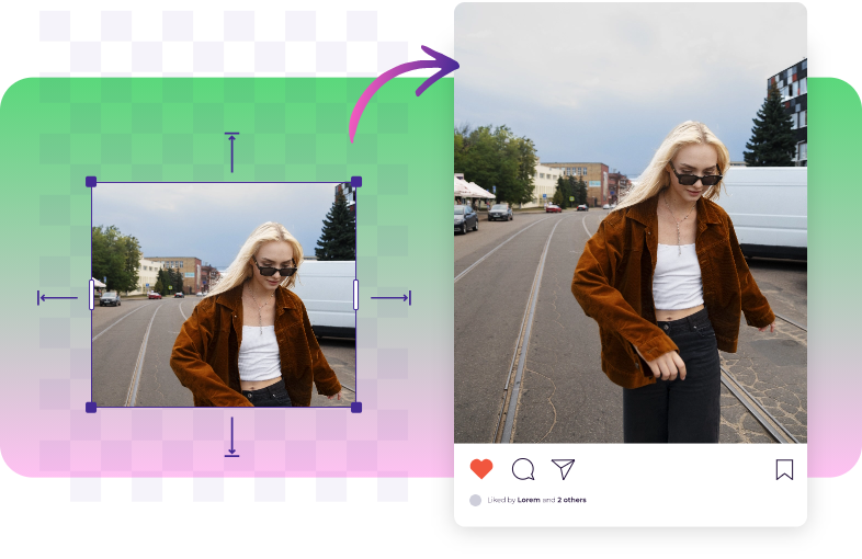 KI Bild erweitern fuer Social Media