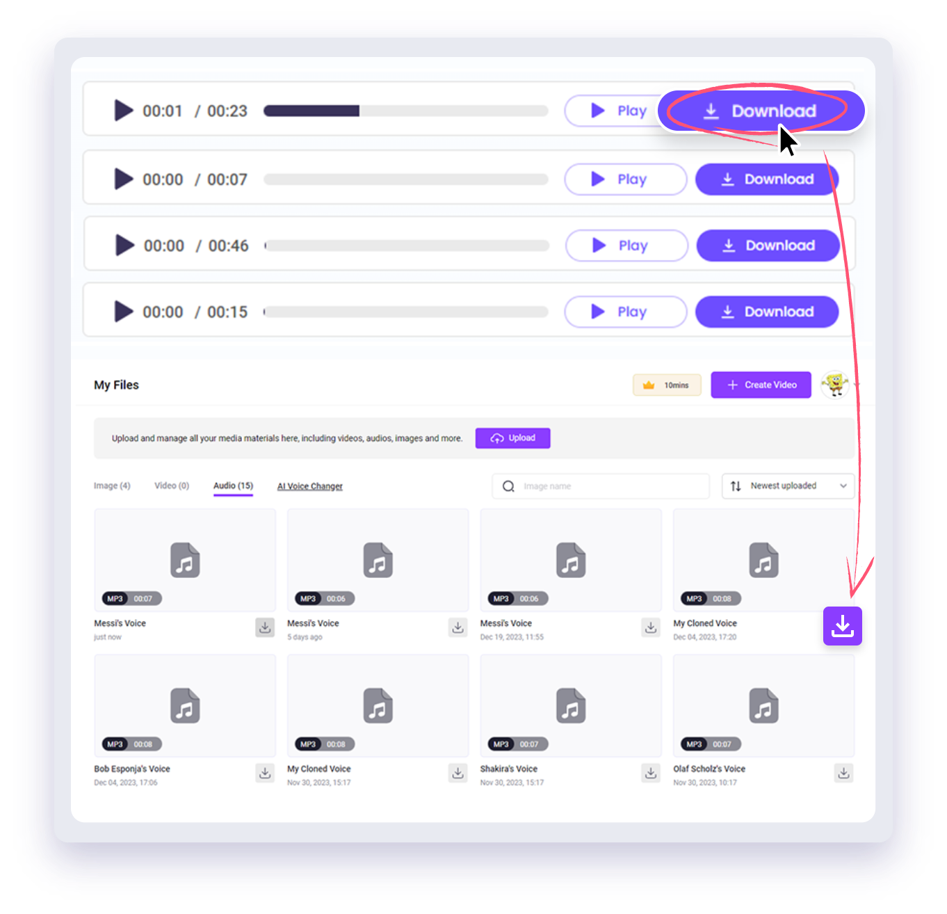 KI Stimme Generator kostenlos – Schritt 2